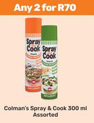0Colman's Spray & Cook Assorted-For Any 2 x 300ml