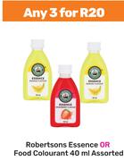 Robertsons Essence Or Food Colourant Assorted-For Any 3 x 40ml