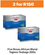 Five Roses African Blend Tagless Teabags-For 2 x 200s