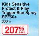 Nivea Sun Kids Sensitive Protect & Play Trigger Sun Spray SPF50+-300ml Each