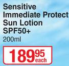 Nivea Sun Sensitive Immediate Protect Sun Lotion SPF50+-200ml Each