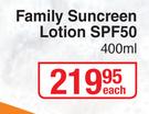 Everysun Family Sunscreen Lotion SPF50-400ml Each