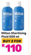 Milton Sterilising Fluid-For 2 x 500ml