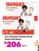Huggies Dry Comfort Jumbo Pack Assorted Sizes-Each