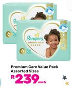Pampers Premium Care Value Pack Assorted Sizes-Each