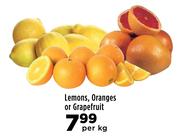 Lemons, Oranges Or Grapefruit-Per kg