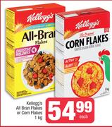 Kellogg's All Bran Flakes Or Corn Flakes-1Kg Each