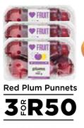 Red Plum Punnets-For 3