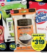 Golden Cloud Cake Wheat Flour 10Kg, PnP Maize Meal 10Kg-All 3