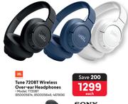 JBL Tune 720BT Wireless Over Ear Headphones T720BT-Each