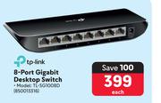 TP-Link 8 Port Gigabit Desktop Switch TL-SG1008D