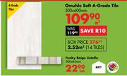 Omuhle Soft A Grade Tile (300x600mm) - per m2