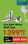 Lira Bath Mixer Wall Type