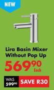 Lira Basin Mixer without Pop up