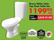 Bravo White Suite Top Flush Toilet Set