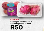 1 x Dragon Fruit Punnet & 1 x Pomegranate Punnet-Combo