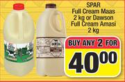 Spar Full Cream Mass 2kg Or Dawson Full Cream Amasi 2kg-For 2