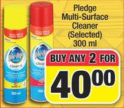 Pledge Multi Surface Cleaner-For Any 2 x 300ml