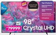 Samsung 248cm (98") Crystal UHD Smart LED 4K TV UA98DU9000KXXA
