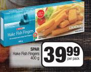 Spar Hake Fish Fingers-400g Per Pack