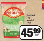President Feta Assorted-400g Each