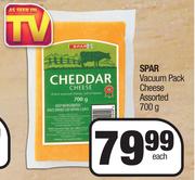 Spar Vacuum Pack Cheese Assorted-700g Each