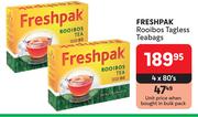 Freshpak Rooibos Tagless Teabags-4 x 80's