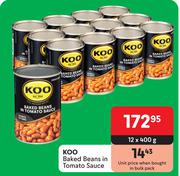 Koo Baked Beans In Tomato Sauce-12 x 400g