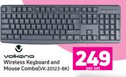 Volkano Wireless Keyboard & Mouse Combo VK-20123-BK