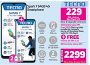 Tecno Spark 7 64GB 4G Smartphone-Each
