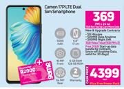 Tecno Camon 17P LTE Dual Sim Smartphone-On 1GB Red Top Up Core More Data