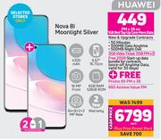 2 x Huawei Nova 8i Moonlight Silver Smartphone-On 1GB Red Top Up Core More Data + On Promo 65