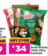 Simba Potato Chips Assorted-For 2 x 120g