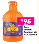 Oros Squash Concentrate Assorted-5L Each