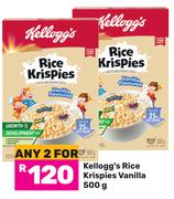 Kellogg's Rice Krispies Vanilla-For 2 x 500g