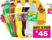 Fanta, Sprite, Stoney, Sparletta & Twist Soft Drinks-For 3 x 1.5L