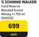 Johnnie Walker Gold Reserve Blended Scotch Whisky-750ml