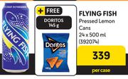 Flying Fish Pressed Lemon Cans-24 x 500ml Per Case