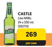Castle Lite NRBs-24 x 330ml Per Case