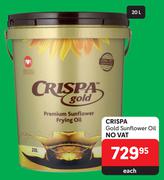 Crispa Gold Sunflower Oil-20L Each