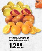 Oranges, Lemons Or Star Ruby Grapefruit-Per Kg