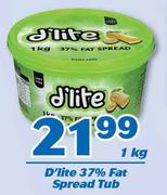 D'Lite 37% Fat Spread Tub-1kg