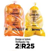 Orange Or Lemon Thriftpacks-For 2 x 1Kg