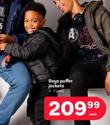 Boys Puffer Jackets 2-7 Years-Each