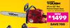 Hyper Tough 60cc 22" Bar Petrol Chain Saw 850026346