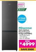 Hisense 264L Bottom Mount Freezer/Fridge H370BIT 829168