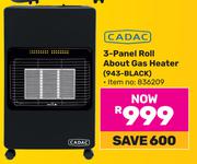 Cadac 3 Panel Roll About Gas Heater 943-BLACK 836209