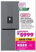 Defy 323L Bottom Freezer/Fridge Metallic DAC627 796173