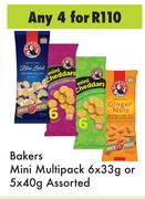 Bakers Mini Multipack 6 x 33g Or 5 x 40g Assorted-For 4