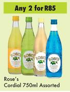 Rose's Cordial Assorted-For 2 x 750ml